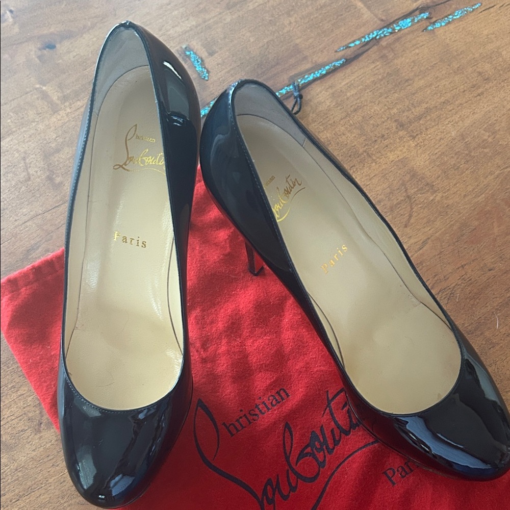 Christian Louboutin Glossy Black Heels